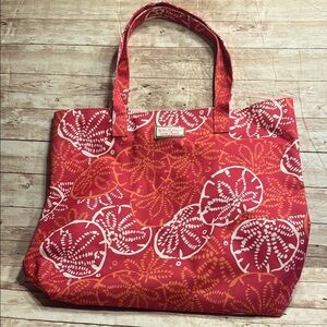 Lilly Pulitzer Red and White Floral Tote